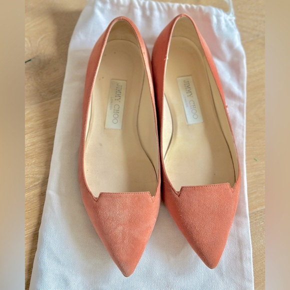 Jimmy Choo suede flats. Size 36. Coral color. - Picture 2 of 4